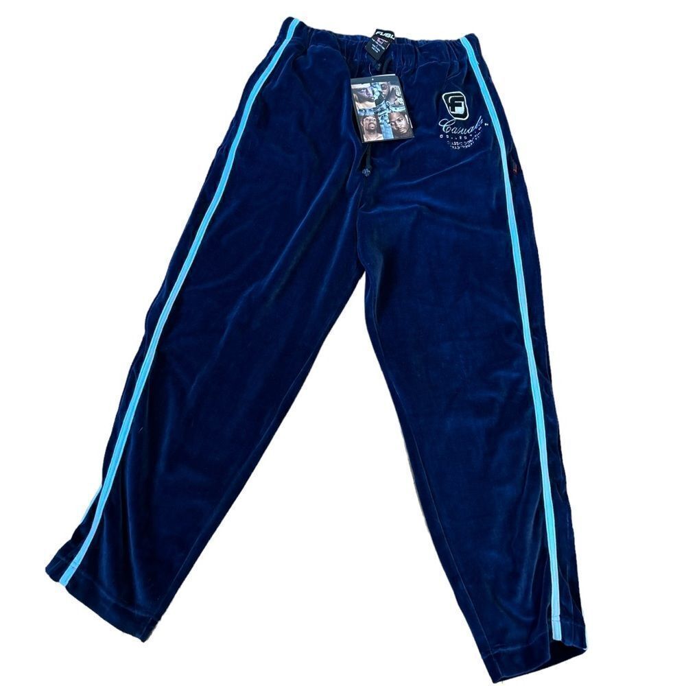 FUBU Vintage Millennium Y2K Velour Terrycloth Sweatpants